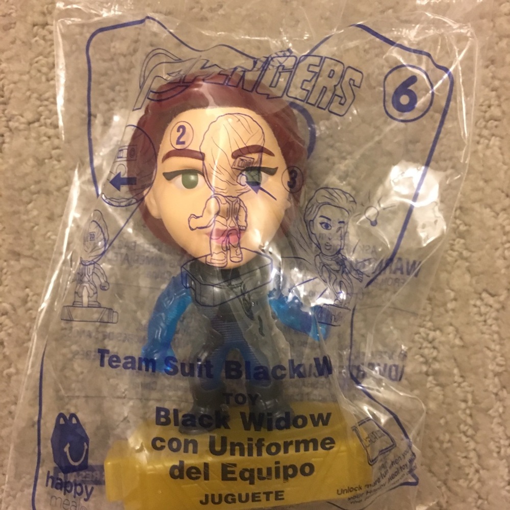 NIB, McDonald Avengers Toys, Team Suit Black Widow